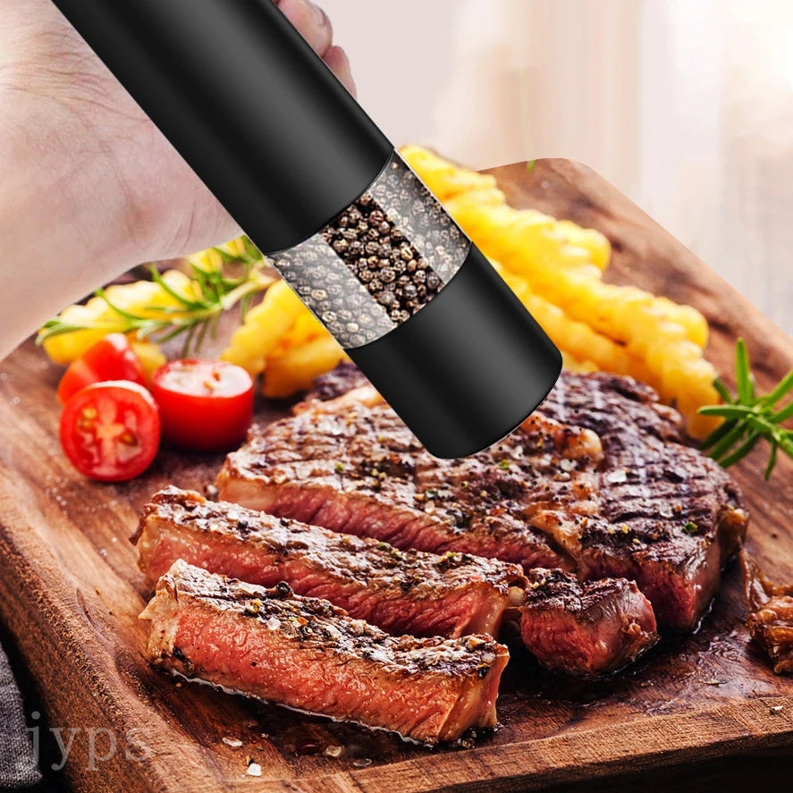 Automatic Salt and Pepper Grinder Electric Spice Grinder Seasoning. Adjustable Coarseness