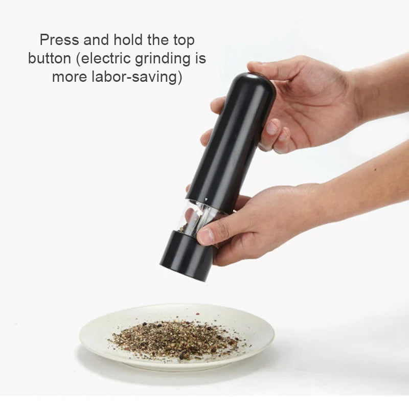 Automatic Salt and Pepper Grinder Electric Spice Grinder Seasoning. Adjustable Coarseness