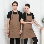 Comfortable Thin Kitchen Aprons for Woman Men Chef Work Apron for Grill Restaurant Bar Shop Cafes Beauty Nails Studios Uniform