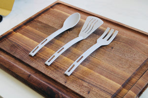 3 piece plastic utensil set